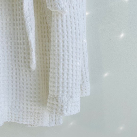 Soma S/M, L/XL Restore RR Waffle Weave Robe White Kimono Style Sleeves Pockets - Picture 8 of 12